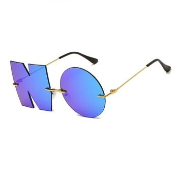 Moda Dopisom ŠT sončna Očala blagovne Znamke Design Ženske Kovinski Rimless sončna očala Lady Trend Luksuzni Sunglass UV400 Odtenki Oculos de sol