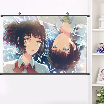 Anime Vaše Ime Miyamizu Mitsuha Tachibana Taki Steni Poiščite Plakat Manga Steni Visi Plakat, Moda Doma Dekoracijo 40*60 cm