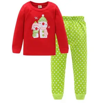 Jesenski in zimski malčka fant spodnje perilo, pižame nastavite bombaž fantje kopač pižame z dolgimi rokavi pijamas bo ustrezala otroci pyjama enfant H033