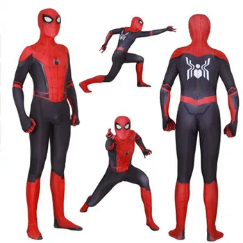 Odrasli Otroci Pajek Človek, Daleč Od Doma, Peter Parker Cosplay Kostum Zentai Spiderman Superheroj Obleka, Obleka Jumpsuits