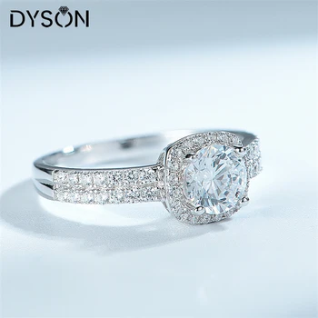 Dyson 925 Sterling Silver Obroči Za Ženske Klasičnih Krog Jasno Cirkon Poroko Posla Poročni Prstani Obletnico Fine Nakit