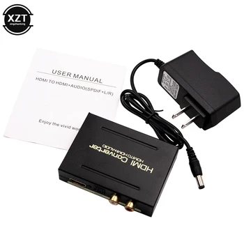 2160P HD 4Kx2K 3D HDMI na HDMI Audio Video Extractor Optični SPDIF,Odstranite HDCP Dogovor o ključu Audio Converter Amalgama