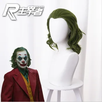 Joker Izvora Film Klovn Joker Lasuljo Cosplay Kostum Joaquin Phoenix Arthur Fleck Kodraste Zelena Toplotno Odporen Sintetičnih Las