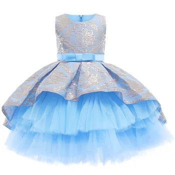 Princeska Cvet Dekle Obleko Poletje Tutu Poroko, Rojstni dan Obleke Za Dekleta otroški Kostum 3-10 let Prom obleke