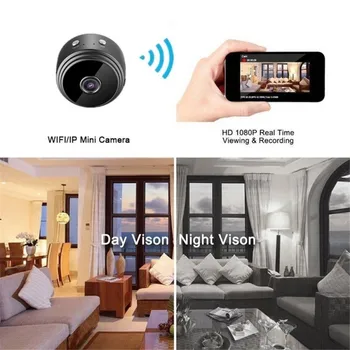 A9 1080P HD Webcam Wifi, Mini Fotoaparat Doma Varnostne Kamere Pametnega Doma Oddaljeno Spremljanje Night Vision Brezžična nadzorna Kamera