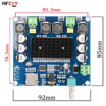 HIFIDIY LIVE IS-A105 Bluetooth 5.0 TDA7498 digitalni ojačevalnik odbor 2x100W zvočnik Stereo Audio OJAČEVALNIK Modul Podpira TF Kartice AUX