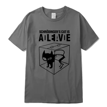 XIN YI moška T-shirtbombaža T-shirt Visoka Kakovost modnih priložnostne schrödinger ' s Cat print majica s kratkimi rokavi moški kul smešno t shirts2020