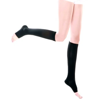 1 Par Elastična Open Toe Anti-utrujenost Šport Krčne Žile Stiskanje Nogavice Podporo Nogavice elastične nogavice