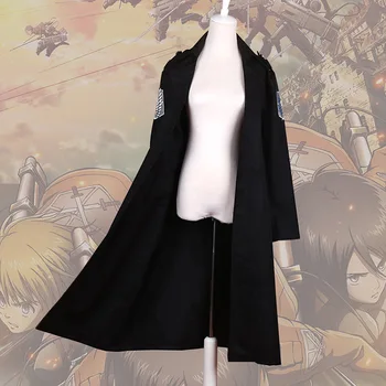 Japonski Anime Napad na Titan Plašč Shingeki Ne Kyojin Ogled Legije Levi Cosplay Kostum Unisex Plašč Zelena Cape Moških Oblačil