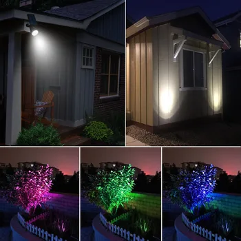 7 LED Sončno svetlobo na Prostem RGB Vrt, Travnik Sončne svetilke Vodotesne Pozornosti Stenska svetilka Noč Senzor Dvorišče Krajine Poplav luči