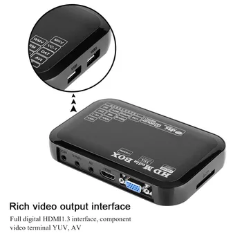 Full HD Mini Box Media Player 110-240V 1080P Media Player Polje Podporo USB MMC RMVB MP3, AVI, MKV reproductor večpredstavnostnih