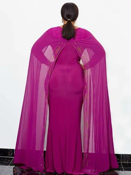 Najbolje Prodajan 2020 Afriške Obleke Za Ženske Seksi Slim Kroglice-oplemeniten Til Plašč Rokavi morska deklica Za Večer Stranka Obleko
