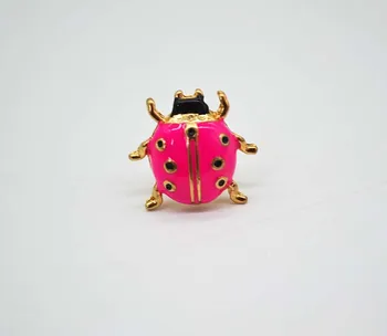 Brezplačna dostava 12pcs/ veliko modni nakit dodatki, nova oblika emajl kovinsko srčkan insektov ladybug značko broška pin