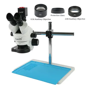 3,5 X-90X Simul Osrednja Trinocular Stereo Mikroskop 1080P HDMI VGA Digitalni Fotoaparat, LED Osvetlitev Za IPhone Popravilo Spajkanje