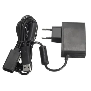 Črna AC 100V-240V Napajanje EU Plug Adapter USB Polnjenje Polnilnik Za Microsoft Xbox 360 XBOX360 Kinect Senzor