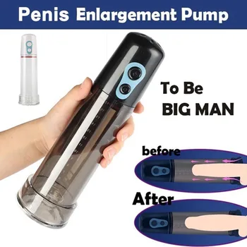 Moški Električni Penis Enlarger Ojačevalec Vakuumske Črpalke Erekcijo Usposabljanje Sex Igrača za Moške Moški Masturbator Penis Širitve
