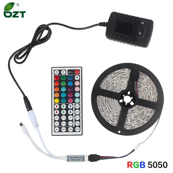 LED Trak RGB Svetlobe 5050 Nepremočljiva 12v Prilagodljiv Trak 5M 10 M 15M LED Trak Z PowerAdapter Bluetooth, WiFi Contoller Za Prostor