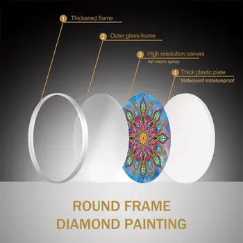 Novo Mandala Slog DIY Zidana Tessles Diamond Slikarstvo Navzkrižno Šiv 5D Diamond Vezenje Doma Stenske Umetnosti Dekoracijo Darilo