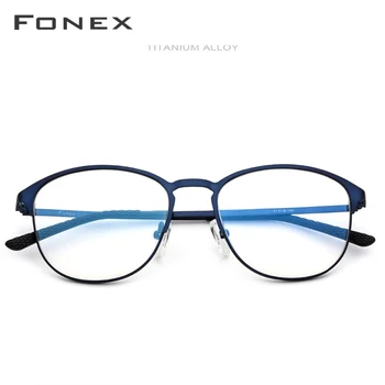 FONEX Zlitine Okvir Očal Moške blagovne Znamke Oblikovalec Recept Očala Polno Optičnih Okvirji za Očala 10012