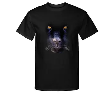 2019 Novo Poletje Cool Tee Majico Black Panther Obraz Živali Velika Mačka T-Shirt Bombaža T-Shirt