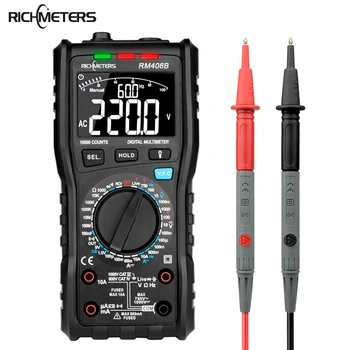 RM406B Digitalni Multimeter Tester Kapacitivnost Hitro DC DC 10000 Šteje multimetro digitalni profissional Anti-opekline Alarm