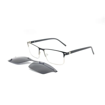 LUCIDIE 2021 New Metal UV400 Magnetni Posnetek sončna Očala Kvadratnih blagovne Znamke Oblikovalec Očala Moških Vožnjo sončna Očala Očala za Moške