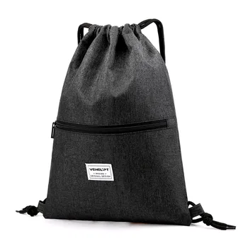 Modna unisex Oxford torba vrvico vodotesno zadrgo nahrbtnik športni potovanja na prostem vrvico nahrbtnik zadrgo šolsko torbo