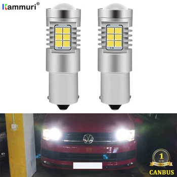 KAMMURI (1) Bela Brez Napake 1156 P21W LED Žarnice za Volkswagen VW T4 T5 T5.1 T6 Transporter led DRL Backup Povratne Lučka Lučka