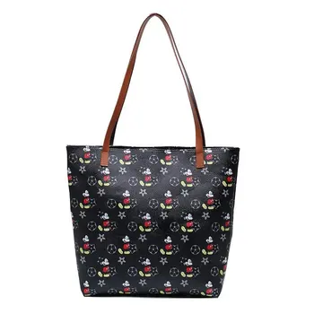 Disney ženska Mickey Risanke Miško nov modni vse-tekmo veliko zmogljivosti torbici enotni ramenski lady velika diagonalno pu vrečko