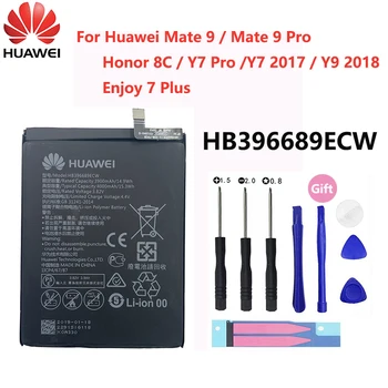 Hua Wei Originalne Baterije Telefona HB396689ECW 4000 mah Za Huawei Mate 9 Mate 9 Pro Čast 8C Y7 Pro 2017 Y9 2018 Uživajte 7 Plus