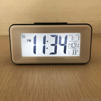 Digitalni LED Alarm Ure Študenta Ure Z Tednu Dremež Termometer Watch Elektronski Namizni Koledar LCD Desk Časovnik J19 21