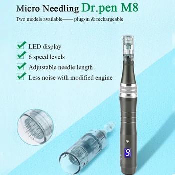 Električni Ultima Dr. Pero M8 Micro Skin Needling Tatoo Igle dermapen dr. pero WirelessPen Dr. Pero M8 Bayonet Vložkov M8 Pero