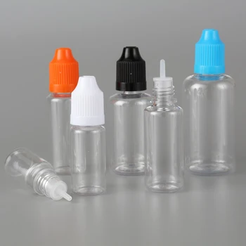 100 KOZARCEV 3ml-50 ml PET Plastike Prazno Kapalko Tekoče Oči čisto Vodo Steklenico Dolgo Nasvet Skp + 20 Lijak