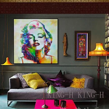 Ročno poslikano oljno sliko, da se prilagodi sliki zvezda Marilyn Monroe fotografije okrašena dvorana hotela spalnica