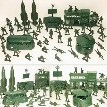 5 CM Akcijska Figura, Igrače 56pcs Vojaške Plastične Igrače Vojakov Vojske Moške Številke Vojakov Playset Fantje Toy Model Za Otroke Darila