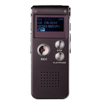 8 GB Glas Digitalni Diktafon USB Dictaphone Avdio Snemalnik S WMA/WAV/MP3/OGG Vgrajen Mikrofon