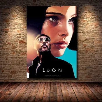 Filmski Plakat, Leon Strokovno Pop Art Platno Fotografij Doma Stenski Dekor Teen Spalnica Art Poslikave, Bar, Soba Dekoracijo