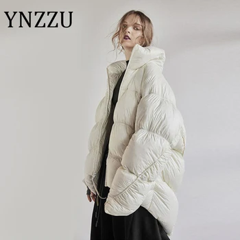 YNZZU 2020 Ženske Zimske Kruh Plašč Moda Vzročno Navzdol Jakno Znamke Ženski Windproof Suknji Visoke Kakovosti A1526