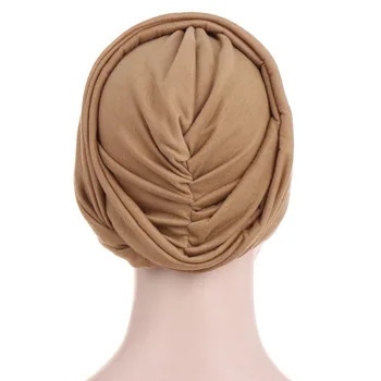 Helisopus Muslimanskih Trdna Ženske Mujer Headscarf Turban Dolgim Repom Headwrap Ruta Izpadanje Las Zajema Kemo Skp Hidžab Dodatki Za Lase