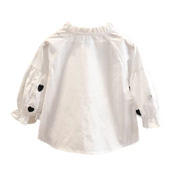 Jeseni Otrok Dekleta Majice Oblačila Korejski Lutka Rokavi Dojencek Bombaž Dolg Rokav Otroci Bluzo Obleko