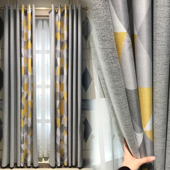 Novo Ins Skandinavski slog, dnevna soba, francoska okna preprosto moderne spalnice bombaž perilo zavese