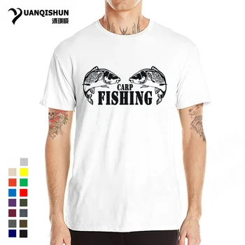 Dva Krapa Fishings Tshirt Visoko Kakovostnega Bombaža blagovno Znamko T-shirt 2018 Poletje Vroče Moških Rib T Srajce Ribič Priložnostne Kratka sleeved Tees