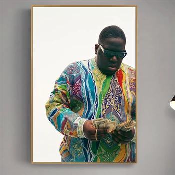 Biggie Smalls Razvpiti B. I. G. Hip-Hop Glasbe, Platno, Slikarstvo, Umetnost Na Wall Decor Plakatov In Fotografij Portrait Picture Dekoracijo