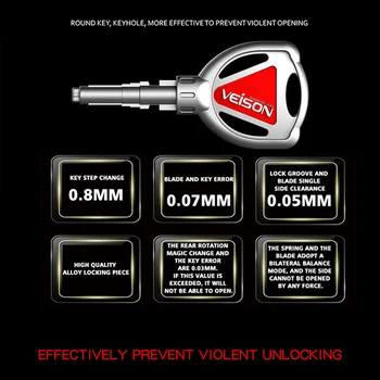 VEISON 6 mm Pin Motobike Disk Lock Zavorni Varnosti Motocikel Anti-theft Nepremočljiva Koles Varnost Skuter Kolo