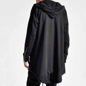 Moški Hooded Majica 2019 Moda Hip Hop Punk Rock Stil Plašč Outwear Moleton Jakna S Kapuco Dolg Rokav Plašč, Moški Plašč