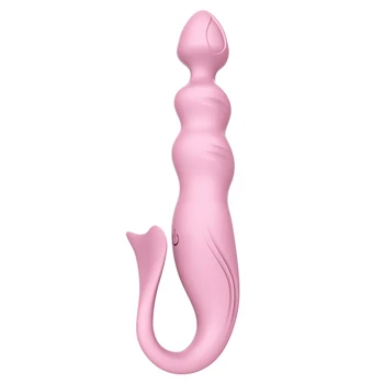 Analni Dildo, Vibrator Za Ženske Lepe Ribe Butt Plug z vibriranjem Penis 10 Hitrosti USB Polnilne Massager Adult Sex Igrača Za Ženske