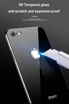Kaljeno Steklo Prevleka Za iPhone 6 6S XR XS Max 7 8 11 11P Luksuzni Electroplated Anti Scratch in Eksplozije Dokaz Telefon Kritje