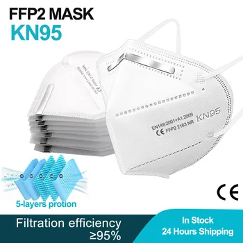 Ffp2 ce kn95 Masko za enkratno uporabo Zaščitne Maske za boj Proti onesnaževanju Usta Masko S Filtrom Mondmaskers Wegwerp Mascarillas Masko