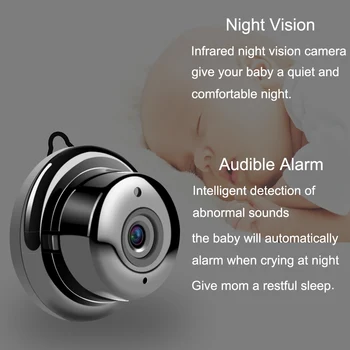 Mini IP Kamera, WiFi P2P Brezžični Home Security Kamera IP Video Nadzor IR Nočno opazovanje Gibanja Zazna Baby Monitor Varuška Cam