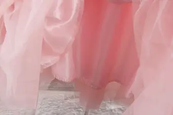 Ženske Tutu Til Krila Dolgo Prom Stranka Očesa Petticoat Obleko Plaži Krilo Elastična Visoko Pasu Plasti Naguban Midi Obleko